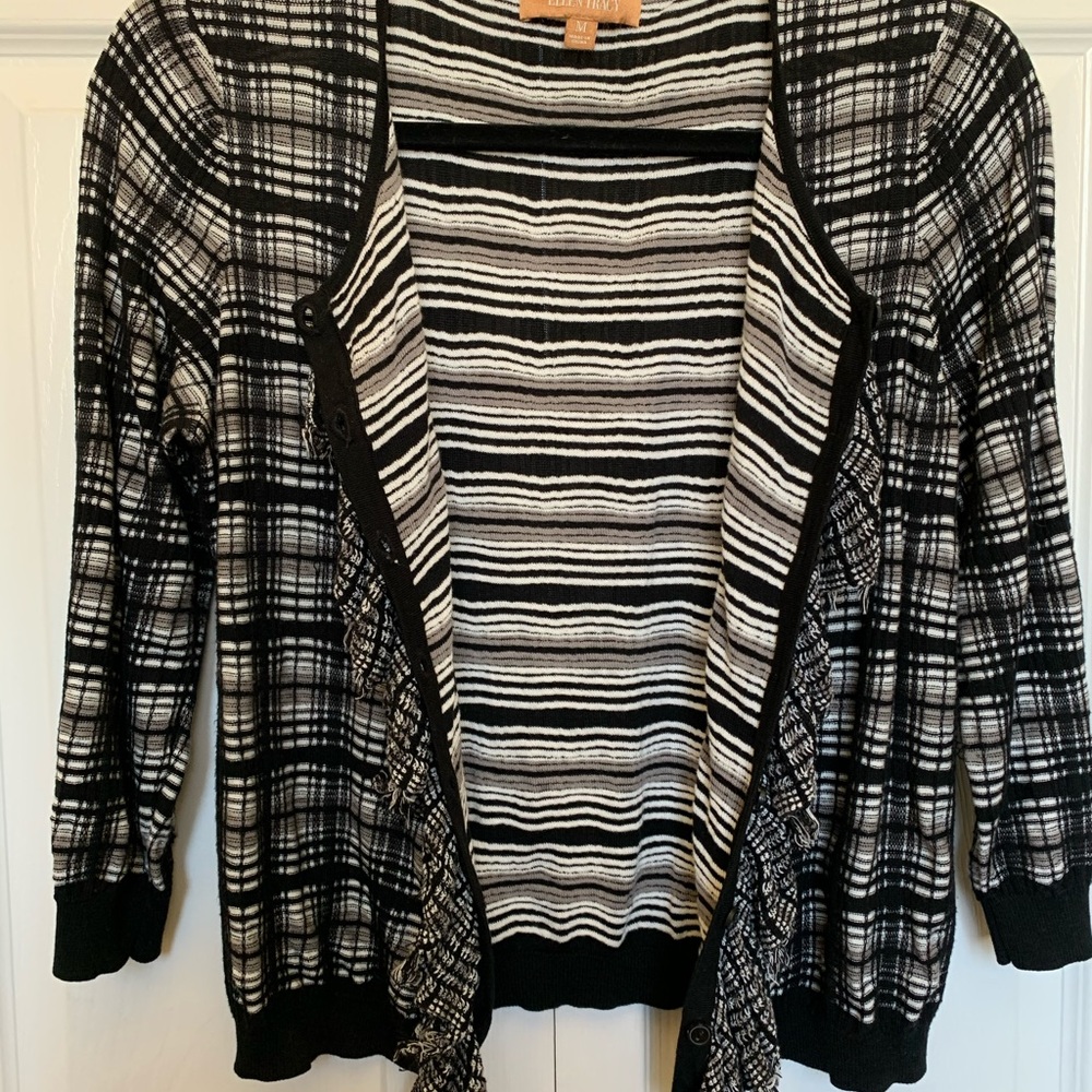 Ellen Tracy Ruffled Cardigan - Picture 4 of 8